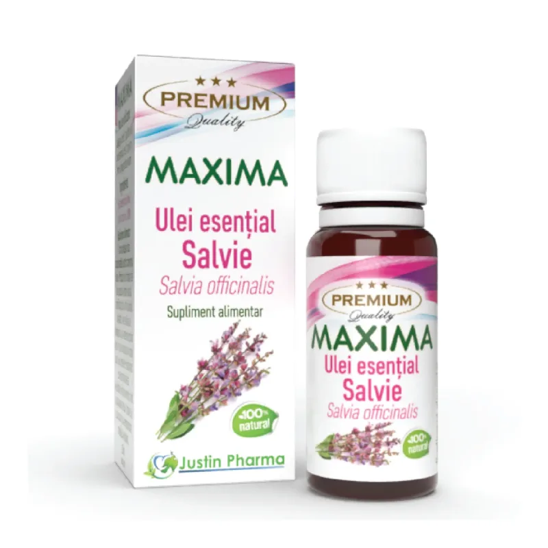 Ulei esential Salvie, uz intern, 10 ml, Justin Pharma — preț și oferte