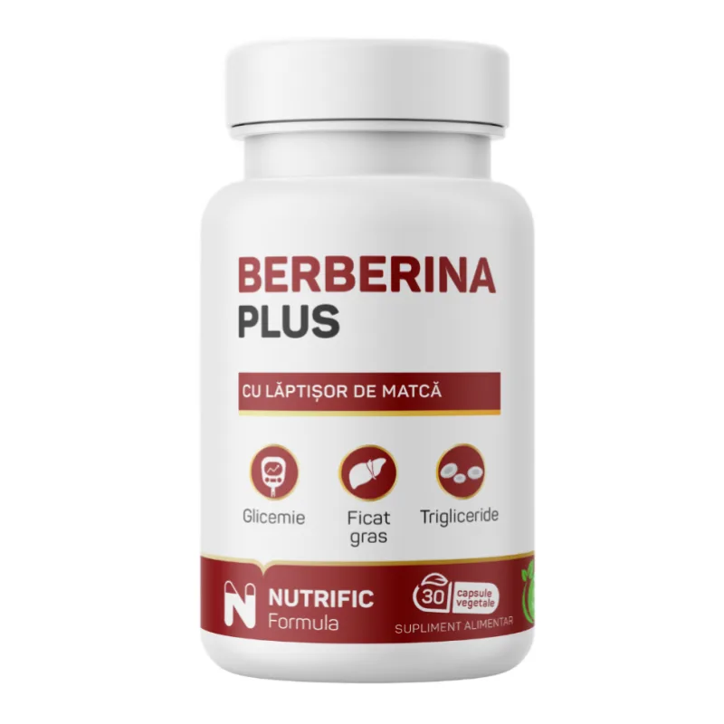 Berberina plus 500mg, 30 capsule vegetale, Nutrific — preț și oferte