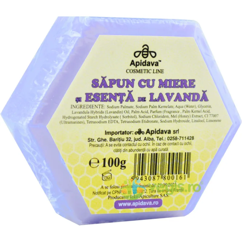 Sapun cu Miere si Lavanda 100g Apidava Cosmetic Line — preț și oferte
