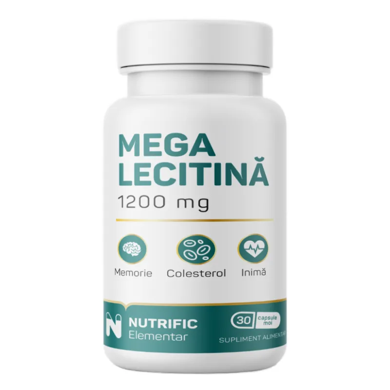 Mega lecitina 1200mg, 30 capsule moi, Nutrific — preț și oferte