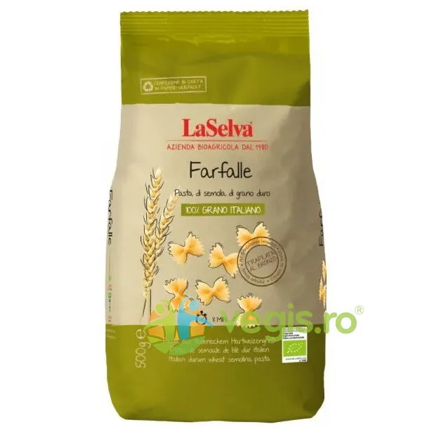 Farfalle din Grau Dur Ecologice/Bio 500g LASELVA — preț și oferte