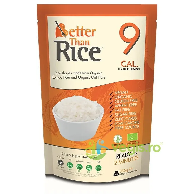 Orez din Konjac fara Gluten Ecologic/Bio 385g Better than foods — preț și oferte