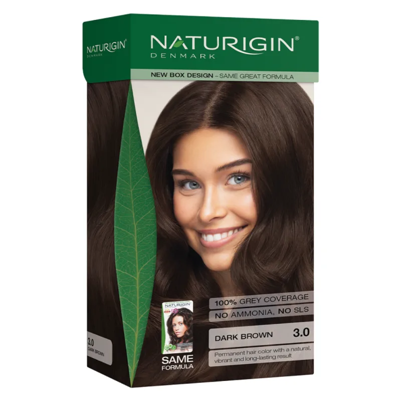 Vopsea pentru par nuanta 3.0 Dark Brown, 115 ml, Naturigin — preț și oferte