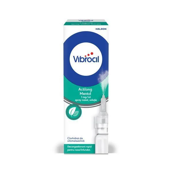 Vibrocil Actilong Mentol 1 mg/ml spray nazal, Haleon | 10 ml — preț și oferte