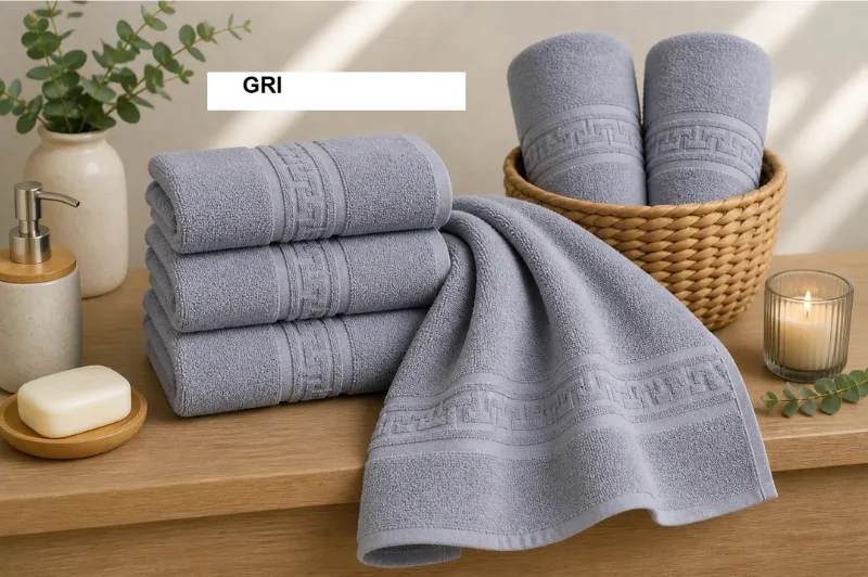 Set prosop GREEK BORDER 100% BBC Gri, Ralex | 2 buc RALEX INFINITY — preț și oferte