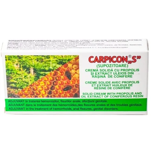 Supozitoare, Carpicon S, 10 bucati, Elzin Plant — preț și oferte