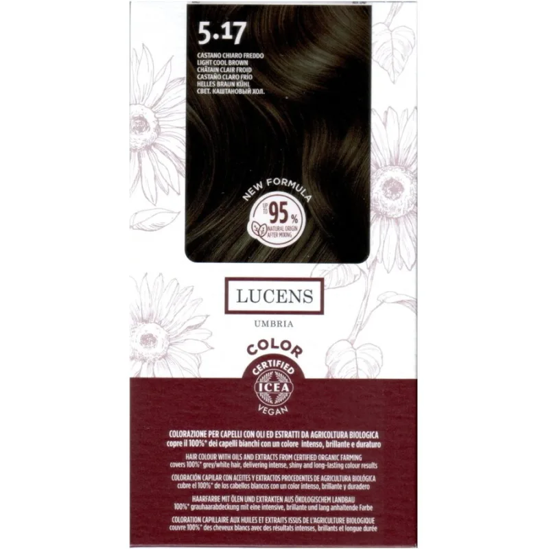 Vopsea de Par fara Amoniac Saten Deschis Rece 5.17 50ml LUCENS UMBRIA — preț și oferte