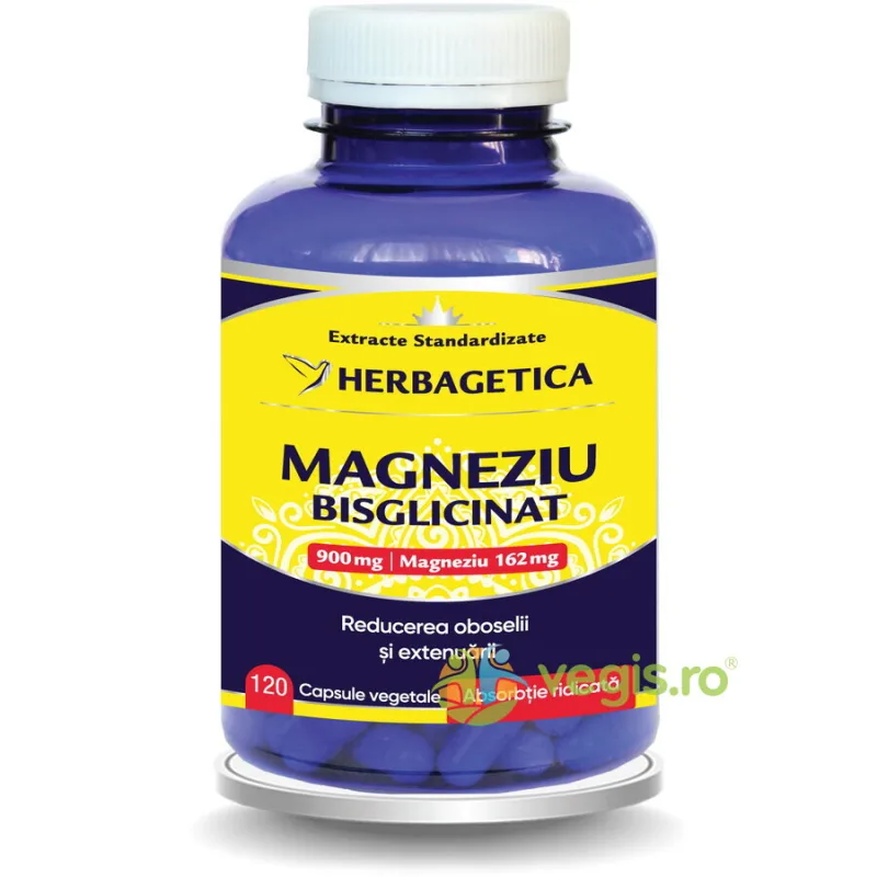 Magneziu Bisglicinat 120cps HERBAGETICA — preț și oferte
