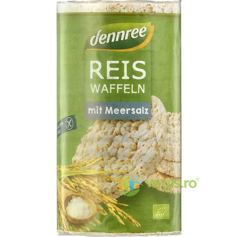 Vafe Din Orez Expandat cu Sare fara Gluten Ecologice/Bio 100g Dennree — preț și oferte
