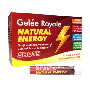 Gelee Royale Energy Shots, 10 fiole, Justin Pharma