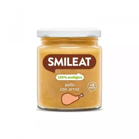 Piure Bio de legume cu pui, orez si ulei de masline +6 luni, 230 g – Smileat — preț și oferte