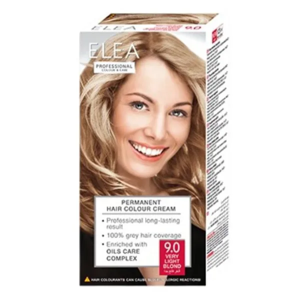 Vopsea de par 9.0 - Blond Foarte Deschis, Elea Professional | 123 ml SOLVEX COSMETICS INFINITY — preț și oferte