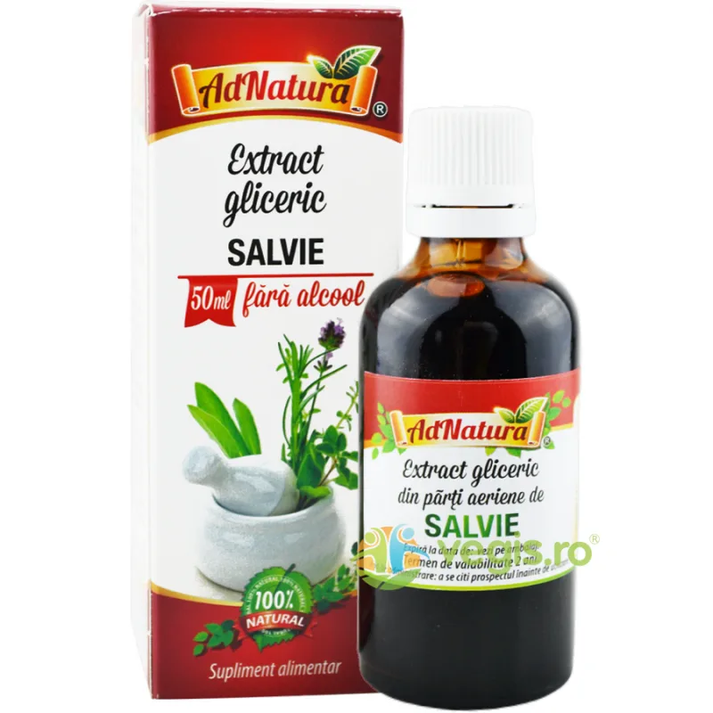 Extract Gliceric de Salvie fara Alcool 50ml ADNATURA — preț și oferte