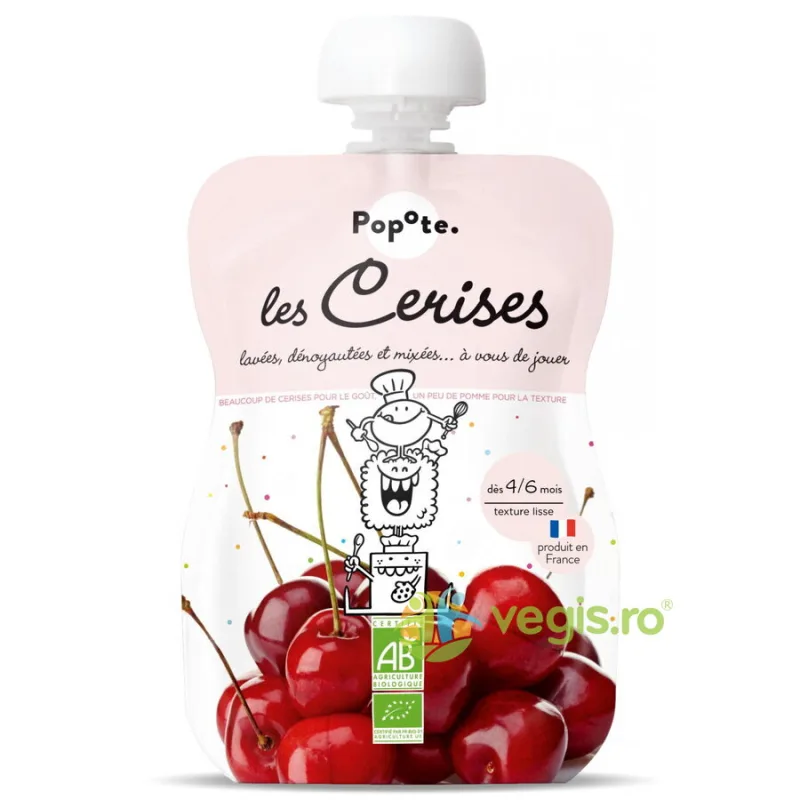 Piure cu 70% Cirese +4/6 Luni Ecologic/Bio 120g POPOTE — preț și oferte