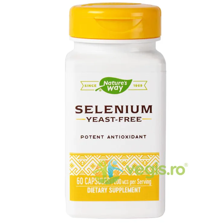 Selenium 200mcg 60cps Secom, Nature's Way — preț și oferte