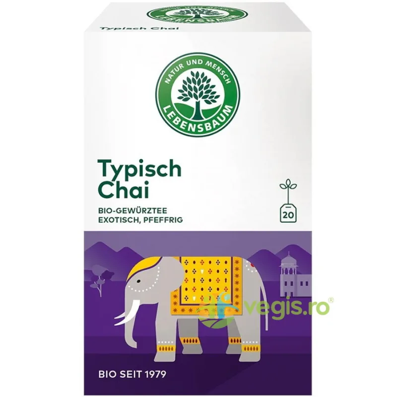 Ceai Tipic Chai Ecologic/Bio 20 plicuri LEBENSBAUM — preț și oferte