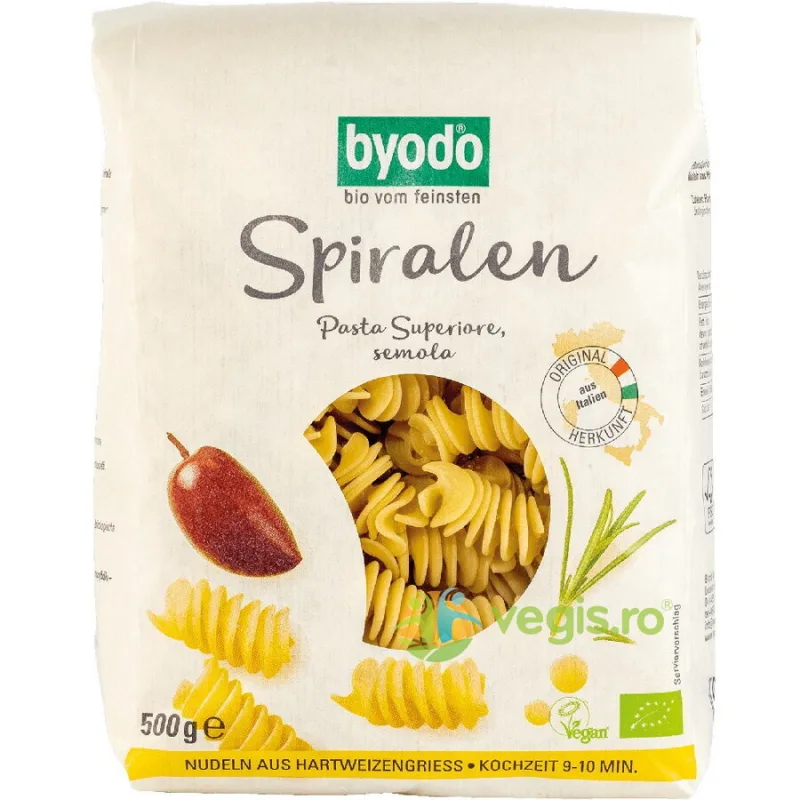 Spirale Semola Ecologice/Bio 500g BYODO — preț și oferte