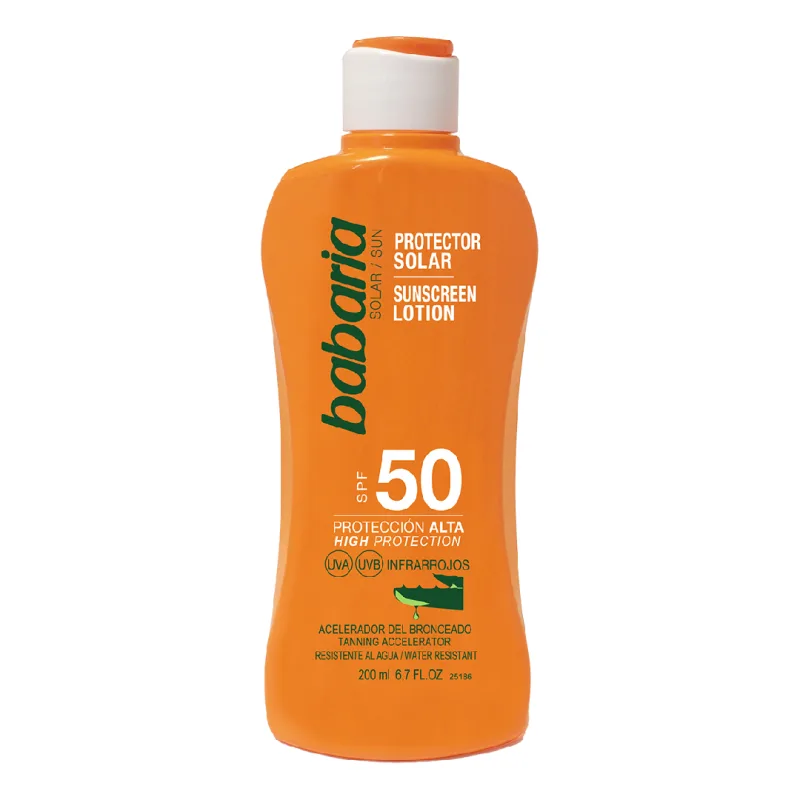 Protectie solara cu accelerator de bronzare SPF50, 200 ml, Babaria — preț și oferte