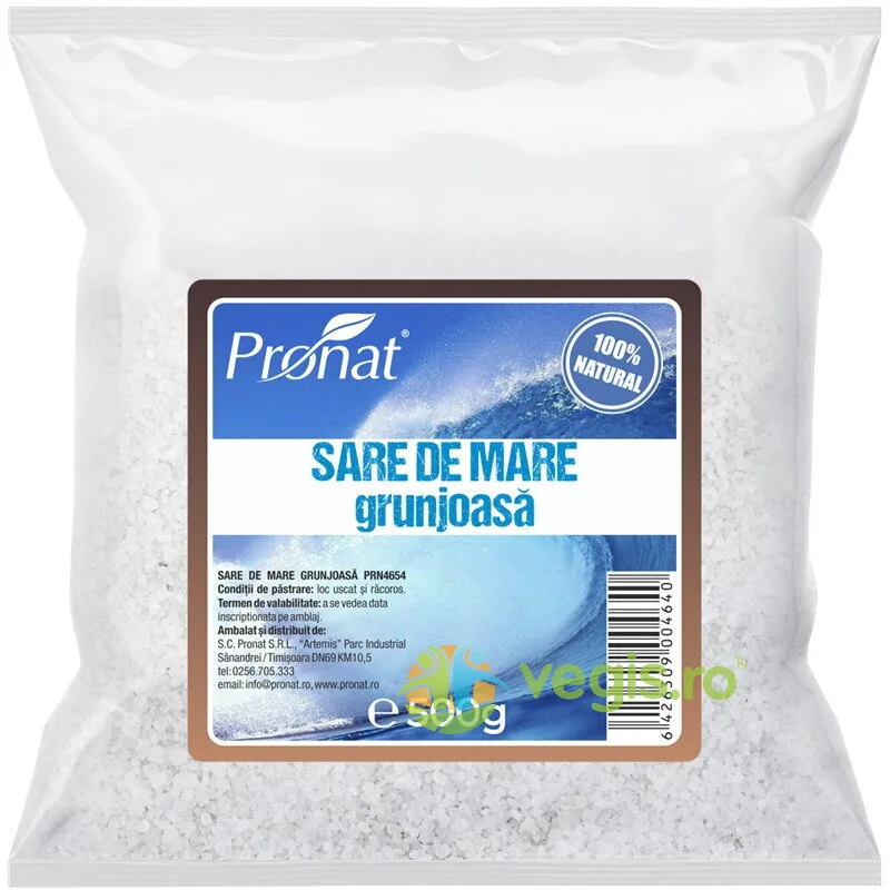 Sare de Mare Grunjoasa 500g PRONAT — preț și oferte
