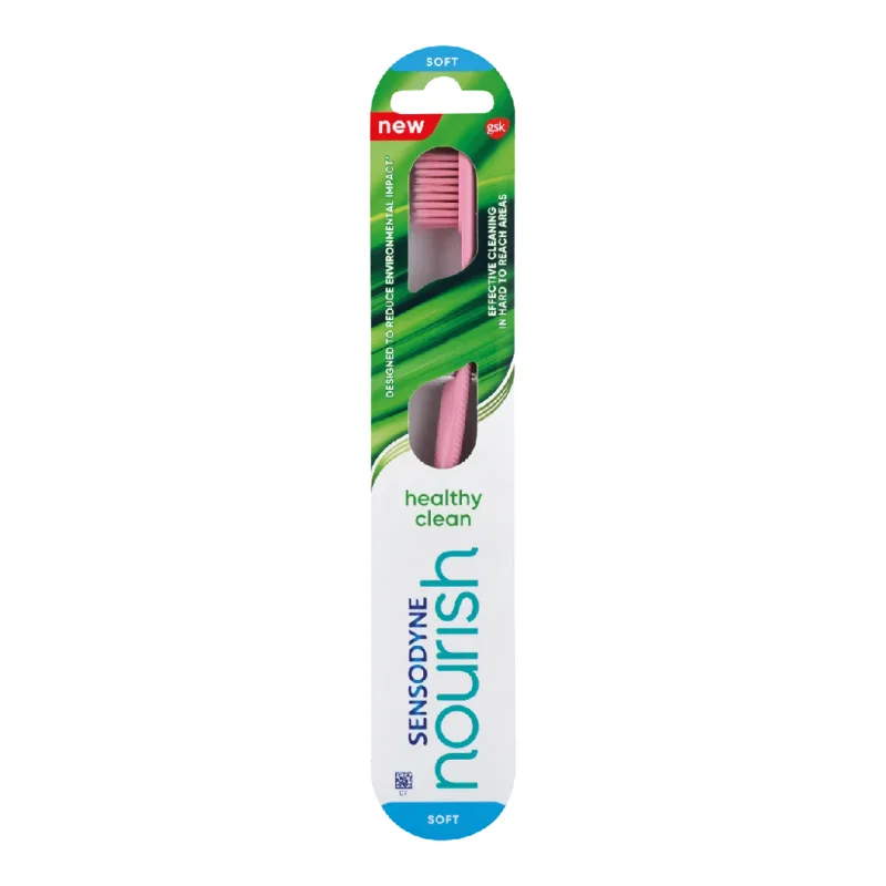 Periuta de dinti Nourish Healthy Clean Soft, roz, Sensodyne — preț și oferte