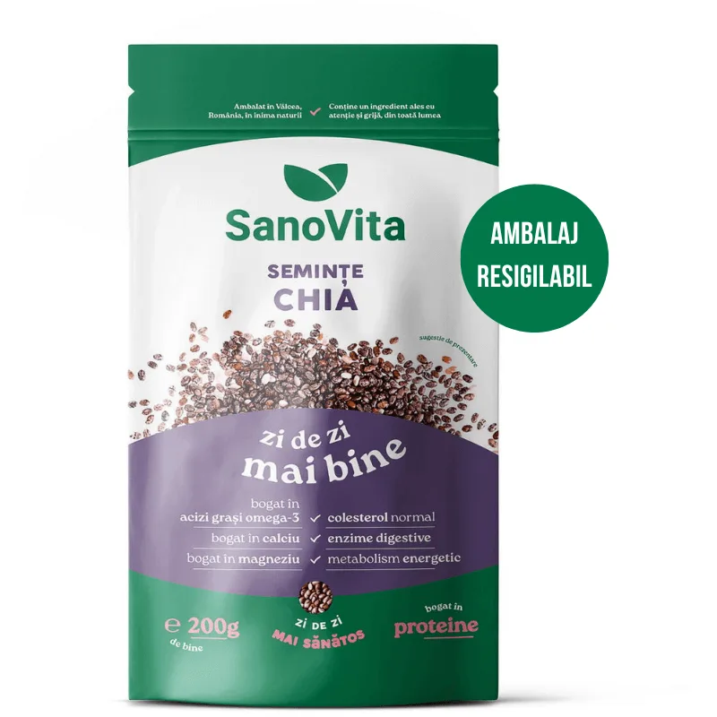 Seminte de Chia 200g SANOVITA — preț și oferte