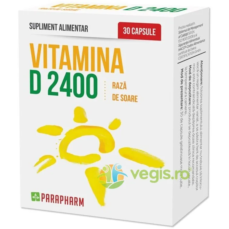 Vitamina D-2400 30cps Quantum Parapharm — preț și oferte