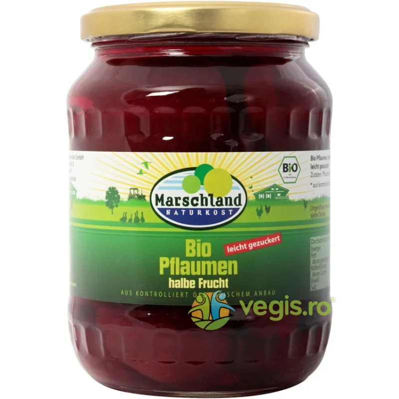 Compot de Prune Jumatati Ecologic/Bio 680g MARSCHLAND — preț și oferte