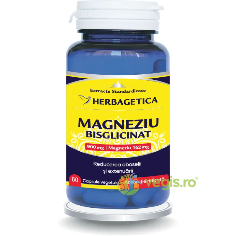 Magneziu Bisglicinat 60cps HERBAGETICA — preț și oferte