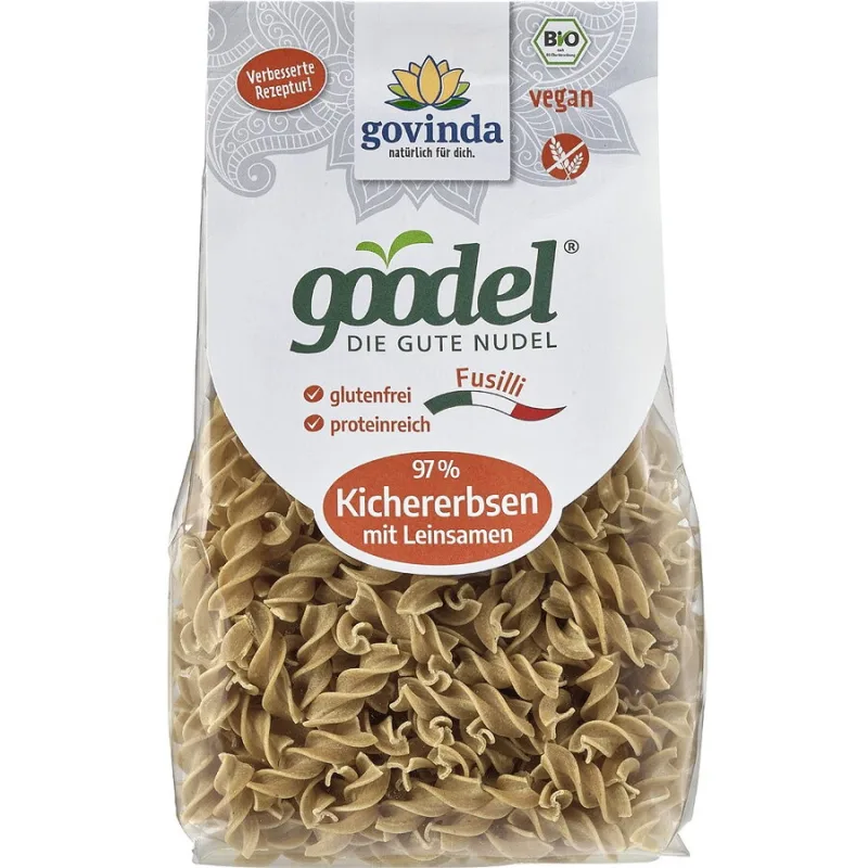 Fusilli din Naut cu In fara Gluten Ecologice/Bio 250g GOVINDA — preț și oferte