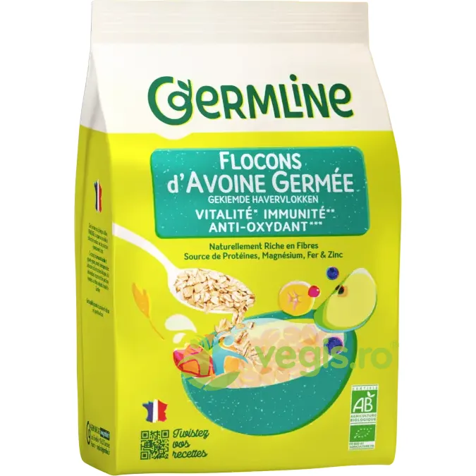Fulgi de Ovaz Germinat Ecologici/Bio 350g GERMLINE — preț și oferte