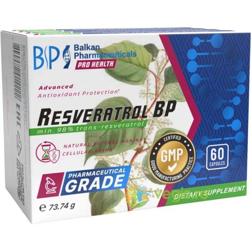Resveratrol BP 60cps Balkan Pharmaceuticals — preț și oferte