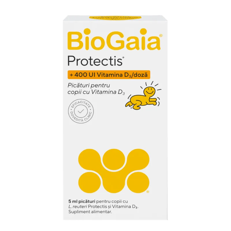 Picaturi pentru copii Protectis cu Vitamina D3, 5 ml, BioGaia EWOPHARMA — preț și oferte