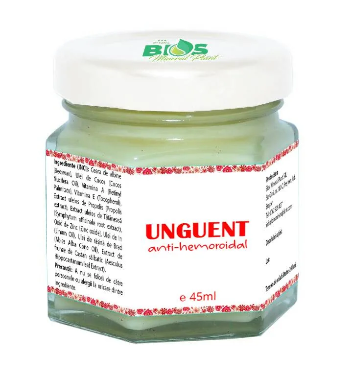 Unguent anti-hemoroidal, 45ml - Bios Mineral Plant — preț și oferte