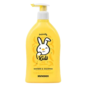 Sampon si gel de dus cu aroma de banane, Sanosan Kids | 400 ml