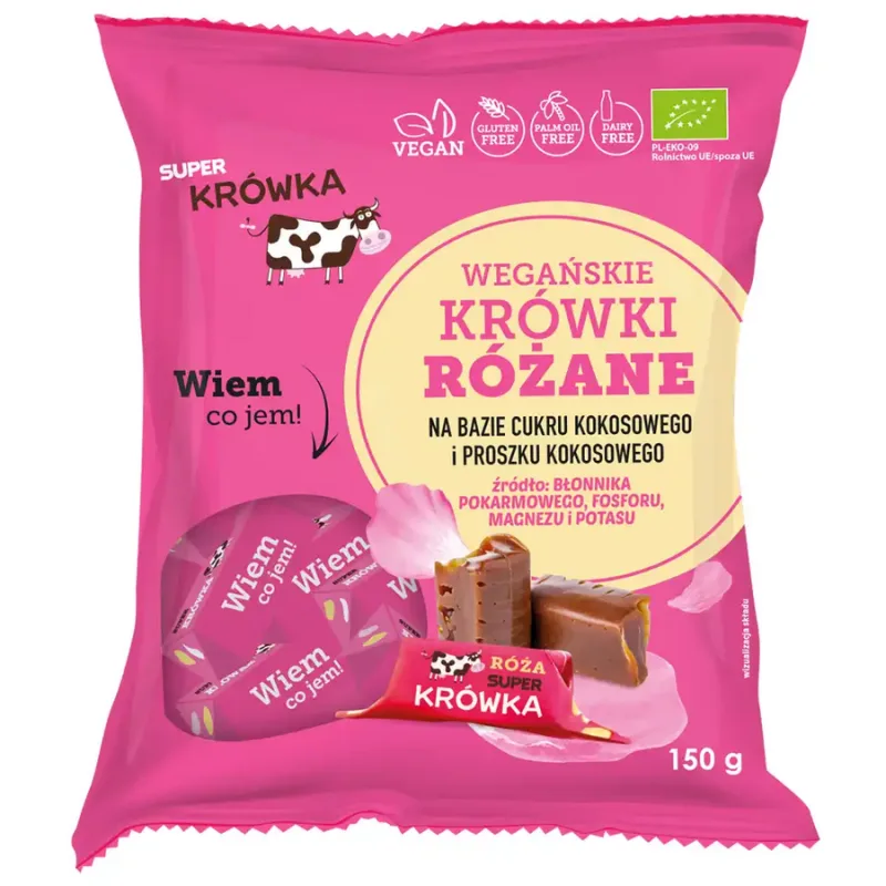 Caramele cu Aroma de Trandafir fara Gluten Ecologice/Bio 150g SUPER FUDGIO — preț și oferte