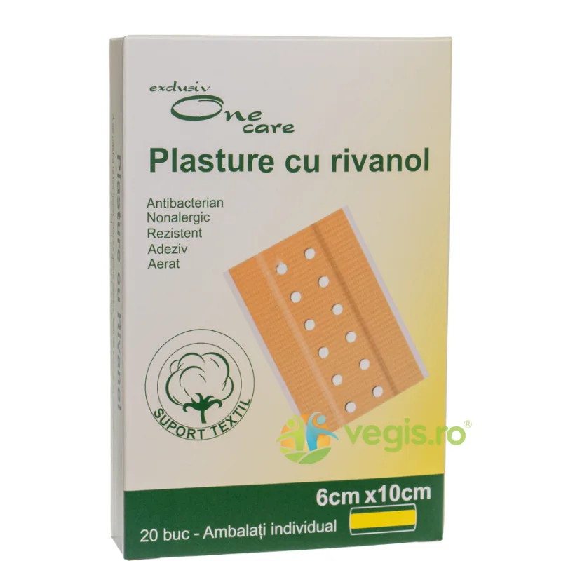 Plasture cu Rivanol One Care 6cm x 10cm 20buc Onedia — preț și oferte
