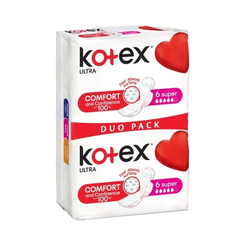 Absorbante Ultra Super, 12 bucati, Kotex — preț și oferte