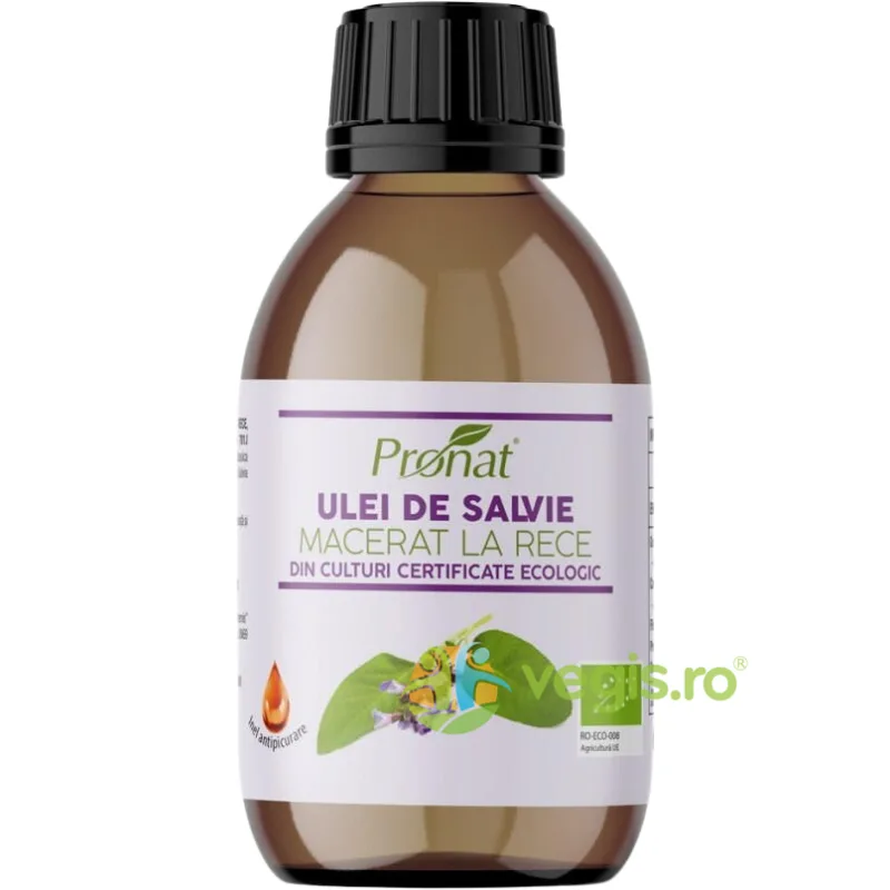 Ulei de Salvie Macerat la Rece Ecologic/Bio 100ml PRONAT — preț și oferte