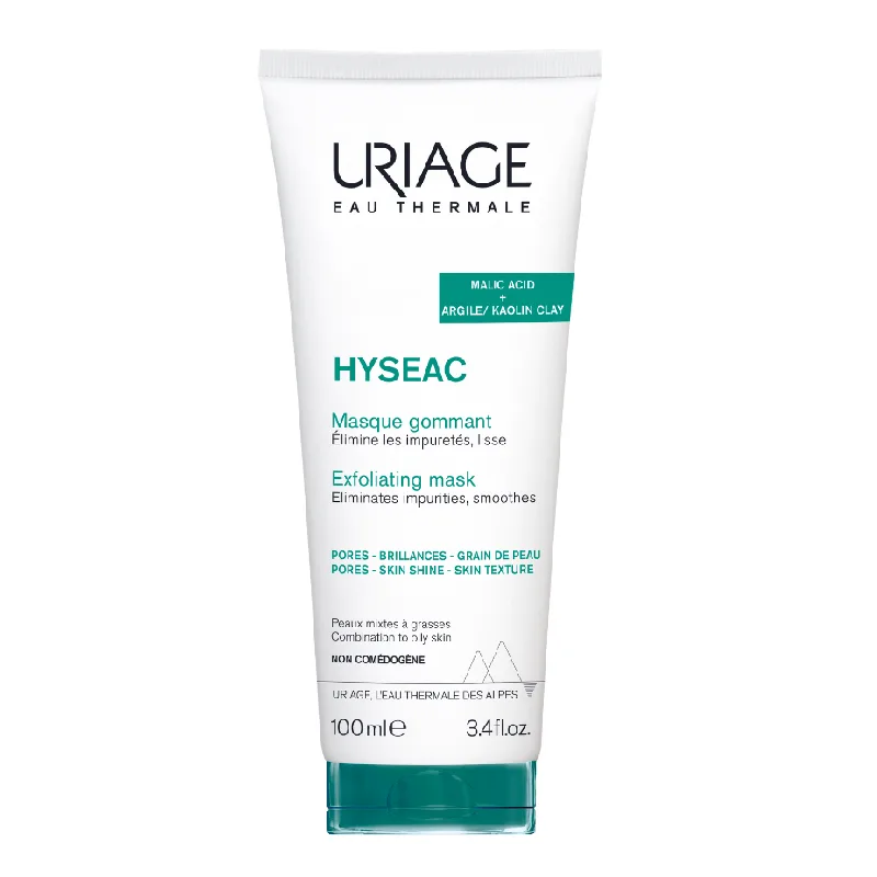Masca gomanta pentru piele grasa Hyseac, 100 ml, Uriage — preț și oferte