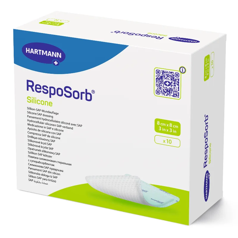 Pansament RespoSorb Silicone, 8*8cm, 10 bucati, Hartmann — preț și oferte