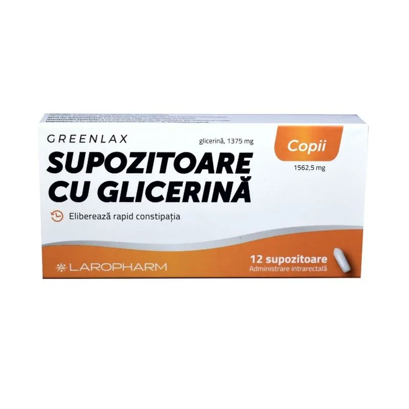 Supozitoare cu glicerina pentru copii Greenlax, Laropharm | 12 bucati — preț și oferte
