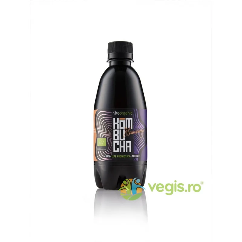 Kombucha cu Capsuni Raw Ecologica/Bio 330ml VITA ORGANIC — preț și oferte