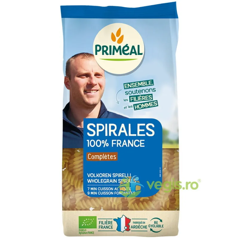 Spirale din Grau Dur Integral Ecologice/Bio 500g PRIMEAL — preț și oferte