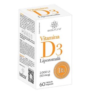 Vitamina D3 Lipozomala 2000 UI BioSun Line, Helcor | 60 capsule