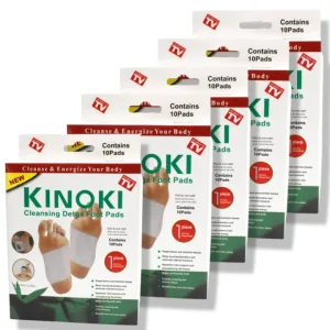 Plasturi de detoxifiere Kinoki HOZRO pentru tălpi, ingrediente naturale, set 50 bucăți