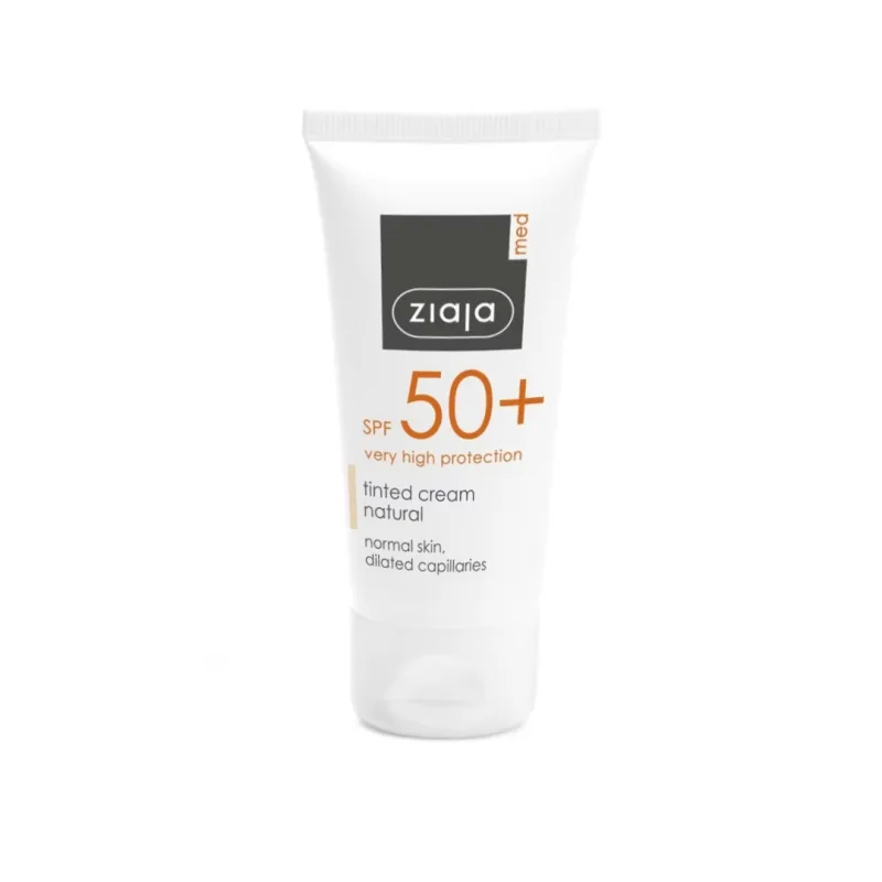 Crema nuantatoare fotoprotectoare SPF50 pentru ten normal Med, 50ml, Ziaja — preț și oferte
