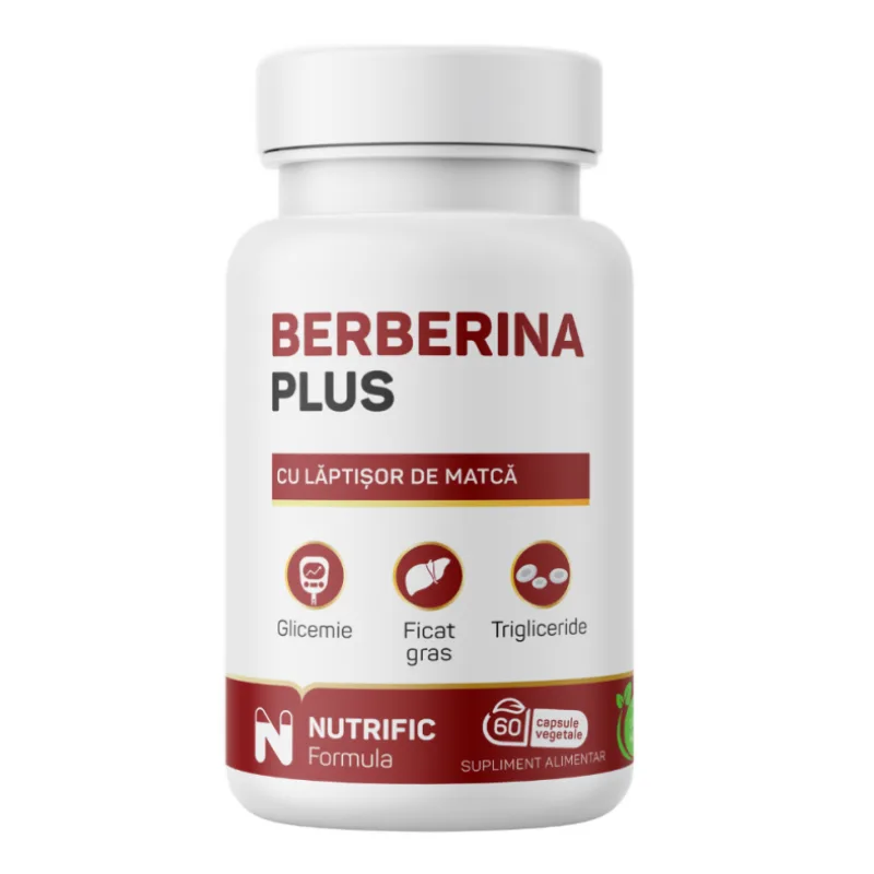 Berberina plus 500mg, 60 capsule vegetale, Nutrific — preț și oferte