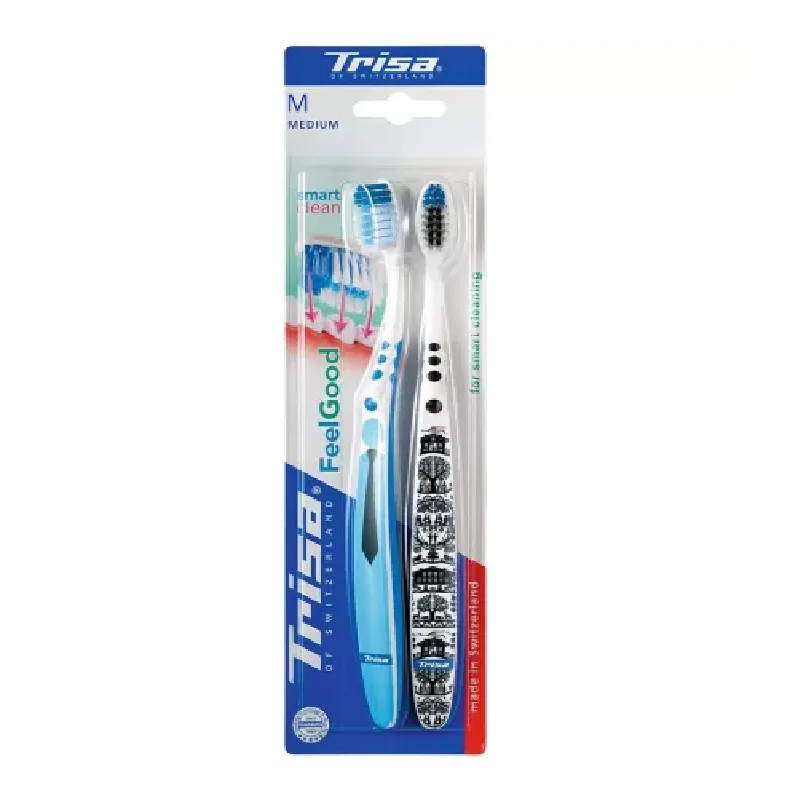 Periute de dinti Feel Good Smart Clean Duo Medium, Trisa — preț și oferte