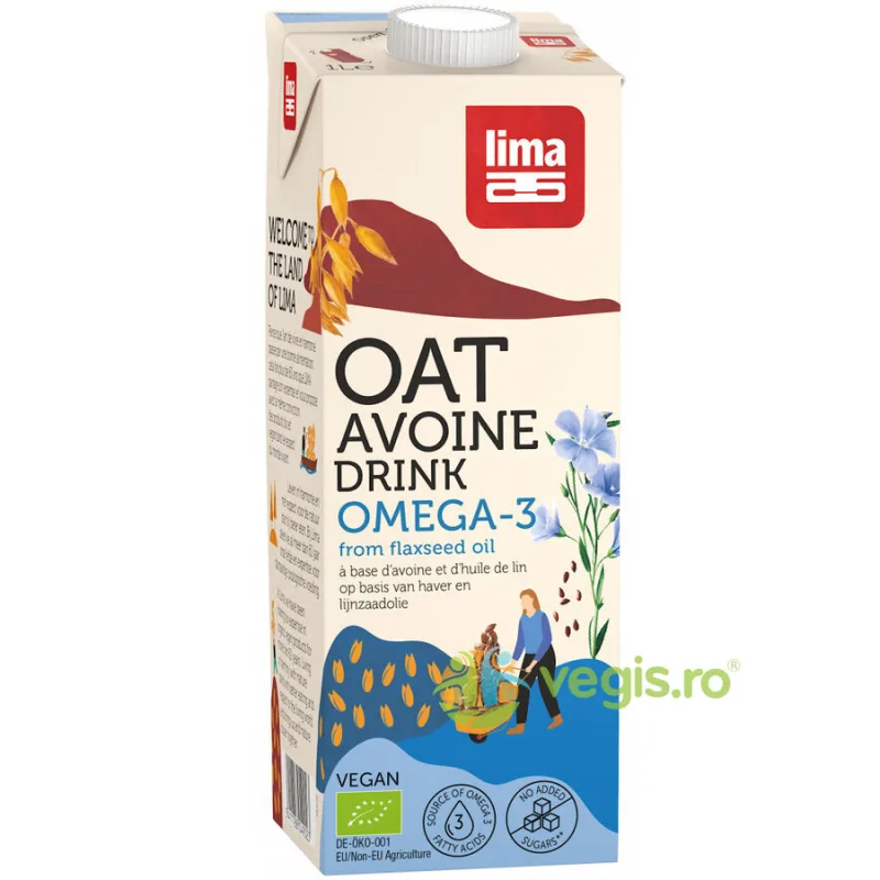 Bautura Vegetala de Ovaz cu Omega 3 Ecologic/Bio 1L LIMA — preț și oferte