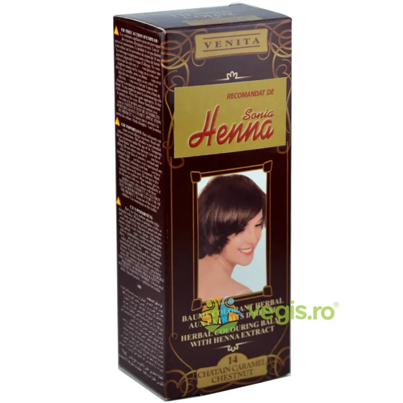 Balsam Colorant pentru Par cu Henna Nr. 14 - Castaniu 75ml KIAN COSMETICS — preț și oferte